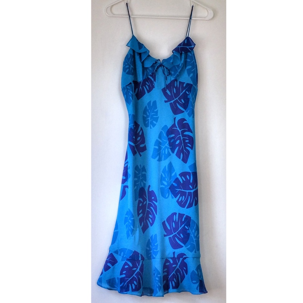 SOLD Express tropical blue dress, size 5/6